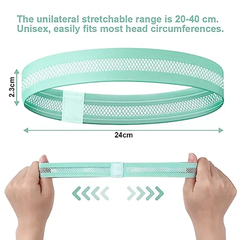 LOPHE Headband, 3 Pcs Fascia Sportiva Fascia per Capelli Elastico, Fascia Sportiva Antiscivolo Cerchietto Sportivo miniatura 2