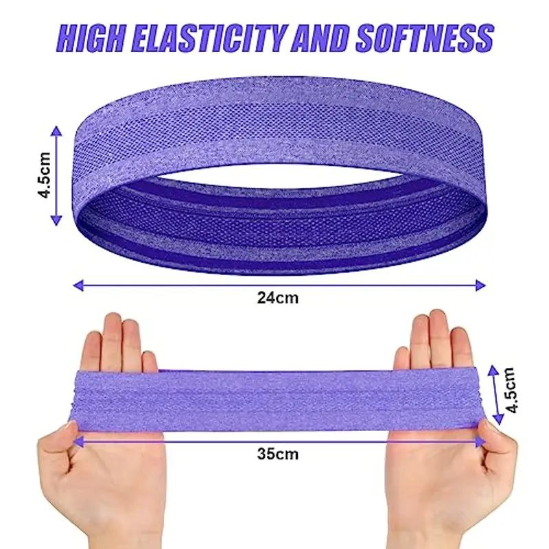 LOPHE Headband, 4 Pcs Fascia per Capelli Elastico Headband Fasce da Corsa per Uomo Donna, Fasce Sportive Elastiche miniatura 2