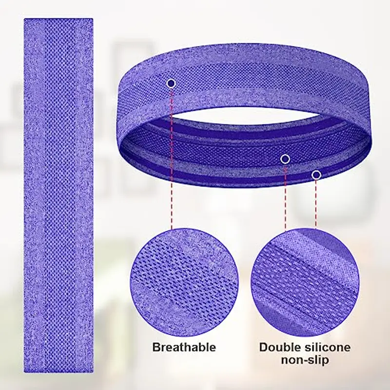 LOPHE Headband, 4 Pcs Fascia per Capelli Elastico Headband Fasce da Corsa per Uomo Donna, Fasce Sportive Elastiche miniatura 3