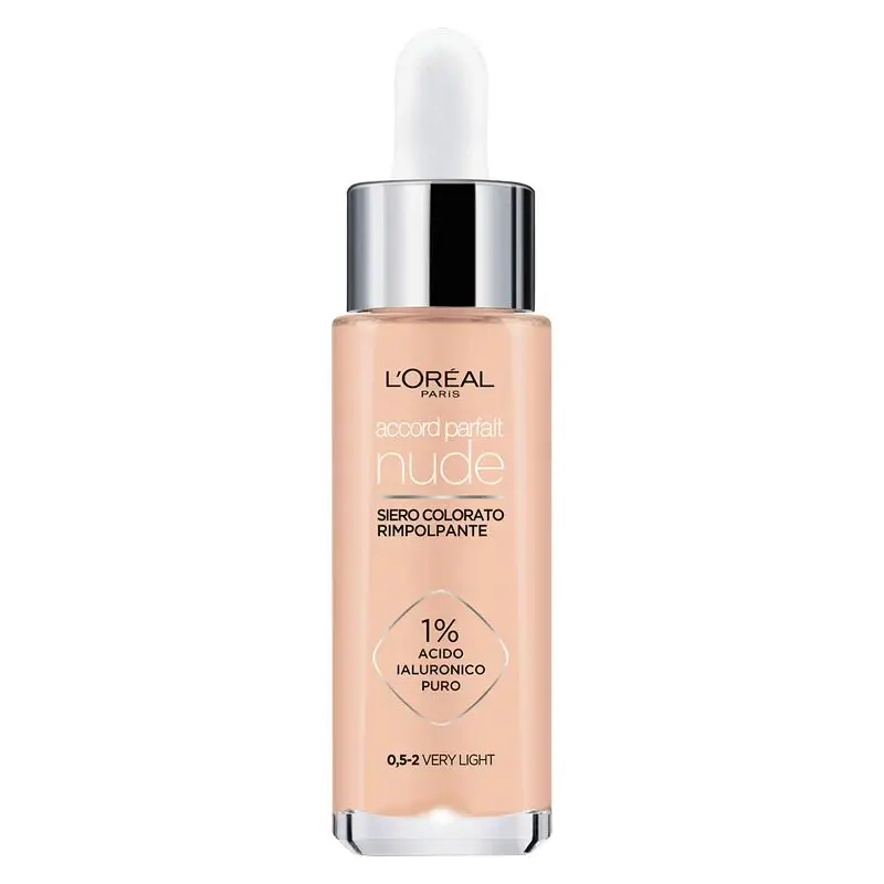 L'OREAL Accord Parfait Nude - Siero Colorato Rimpolpante 0.5-2 Very Light