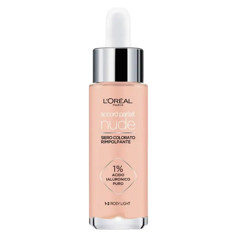 L'OREAL Accord Parfait Nude - Siero Colorato Rimpolpante 1-2 Rosy Light