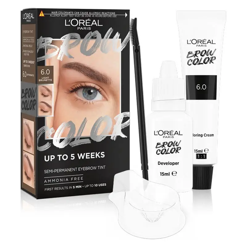 L'oreal Brow Color - Tinta per Sopracciglia 6.0 light brunette 395