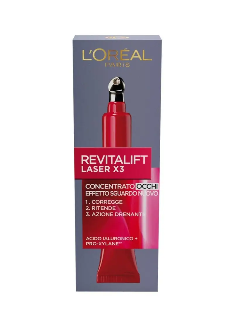 L'OREAL, L'oréal Paris Contorno Occhi Revitalift Laser X3, Azione Antirughe Anti-età Con Acido Ialuronico E Pro-xylane, 15 Ml., Donna, Bianco miniatura 2