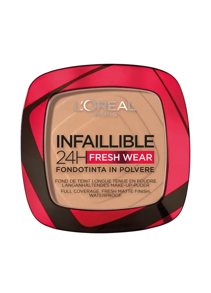 L'OREAL, L'oréal Paris Fondotinta Compatto Infaillible 24h Fresh Wear, Formula In Polvere A Lunga Tenuta, Mask-friendly, Low-transfer E Waterproof, Copre Come Un Fondotinta E Opacizza Come Una Polvere, 220 Sable/sand., Unisex, 220 Sable/Sand miniatura 2