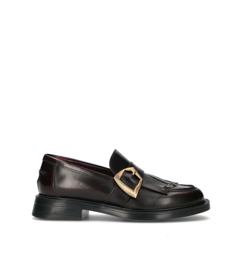 Mocassino donna bordeaux in pelle Vario