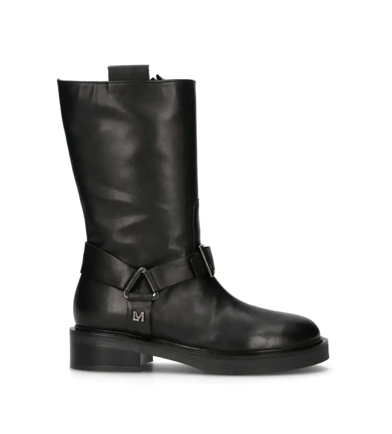 Stivale donna nero in pelle Vario