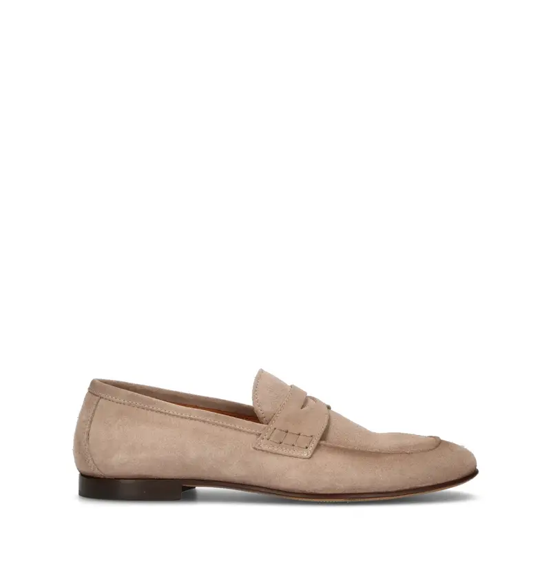 Mocassino uomo taupe in suede Vario