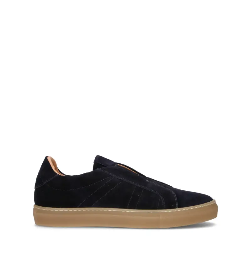 Sneaker uomo blu in suede Vario
