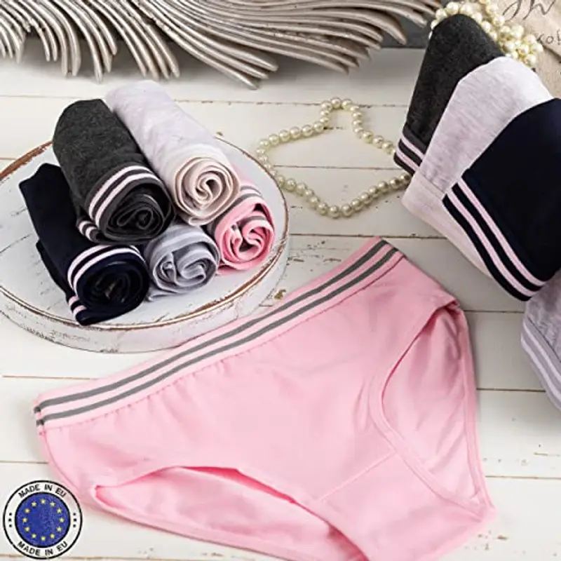 LOREZA ® 10 Mutandine da Bambina in Cotone - Tessuto Morbido e Comodo- M-42150-12-13 Anni miniatura 2