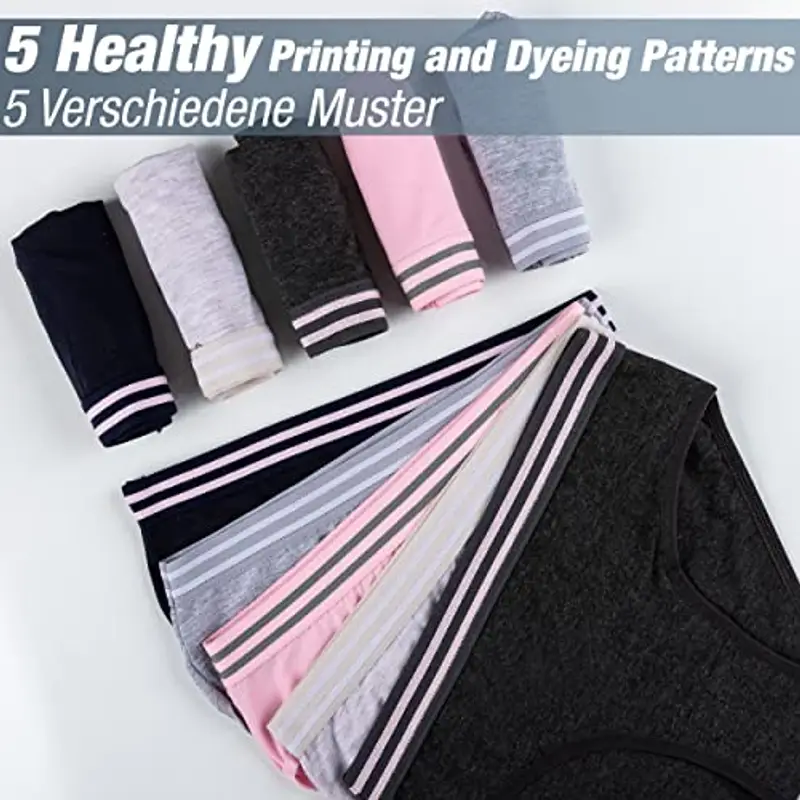 LOREZA ® 10 Mutandine da Bambina in Cotone - Tessuto Morbido e Comodo- M-42150-12-13 Anni miniatura 3