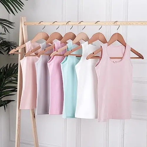 LOREZA ® 6 Cannottiera da Bambina in Cotone Canotta Intima - Modello 1-4 miniatura 2