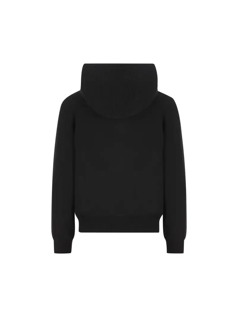 Bomber Merano In Baby Cashmere NERO miniatura 2