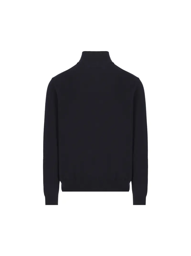 Mezzocollo Classic In Baby Cashmere BLU miniatura 2