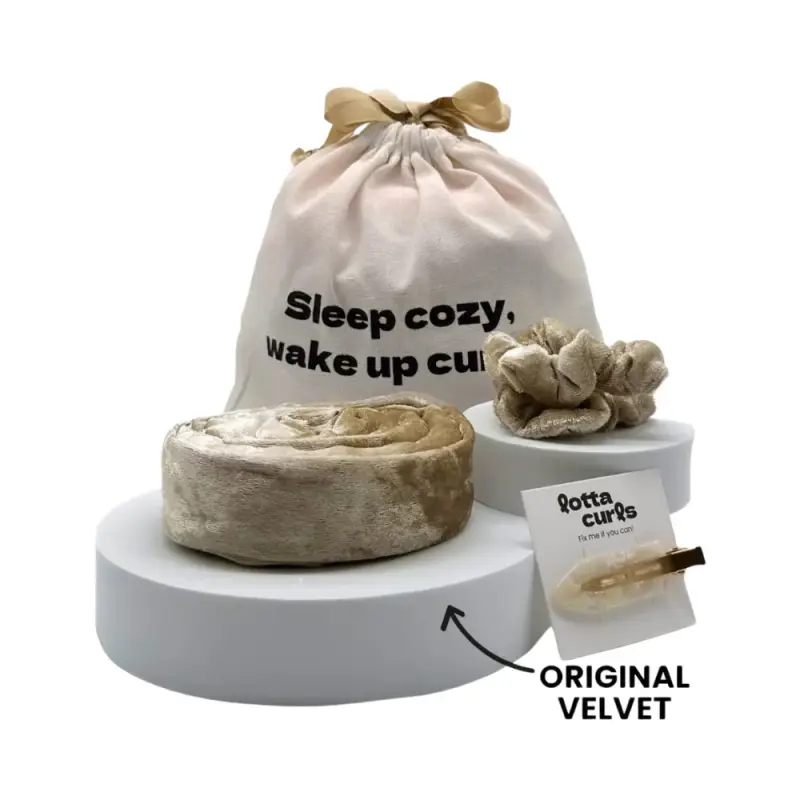 Set Arricciacapelli Original Velvet, Shiny Beige