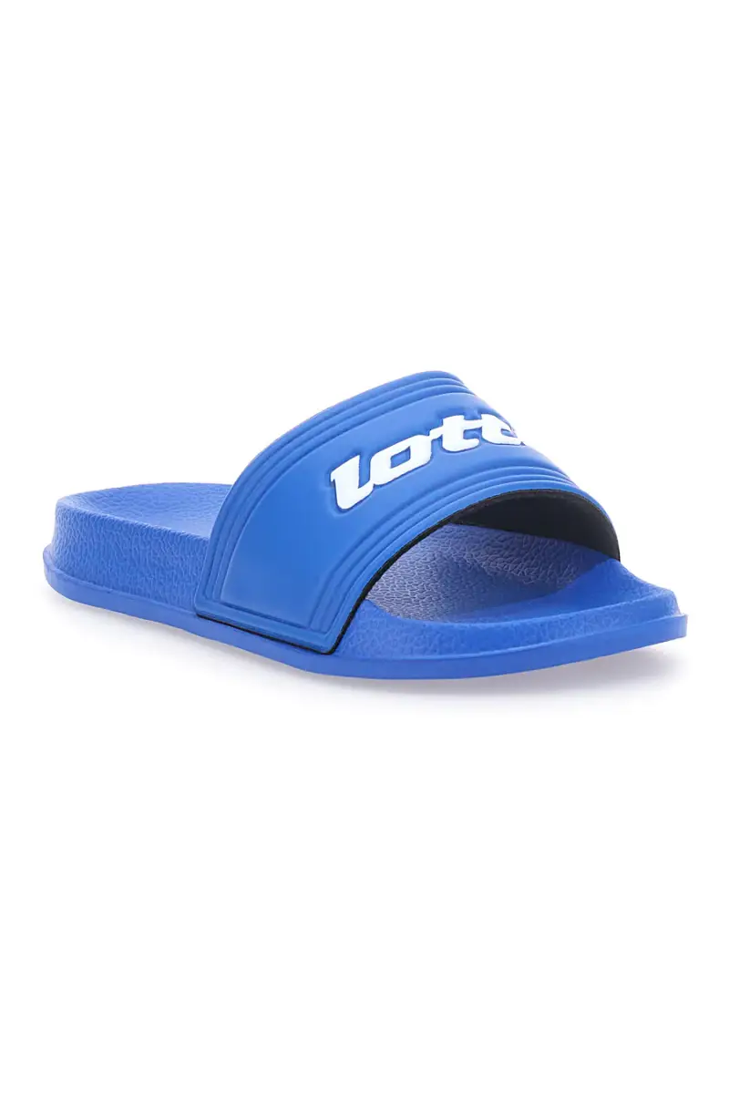 Ciabatte blu con fascia monocolore e logo LOTTO MIDWAY V SLIDE CL [BLUE] miniatura 2