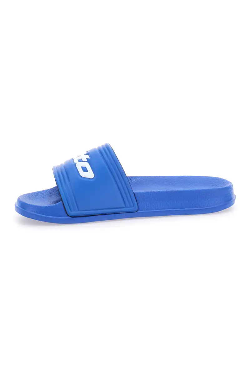 Ciabatte blu con fascia monocolore e logo LOTTO MIDWAY V SLIDE CL [BLUE] miniatura 4
