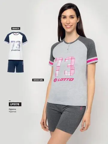 Completo donna corto in jersey di cotone Lotto LP5178