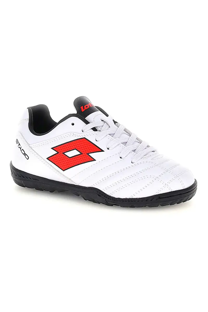 Scarpe calcetto bianche con suola nera Lotto STADIO 705 TF JR [BIANCO] miniatura 2