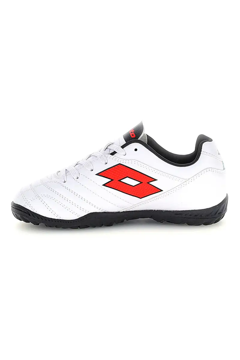 Scarpe calcetto bianche con suola nera Lotto STADIO 705 TF JR [BIANCO] miniatura 4
