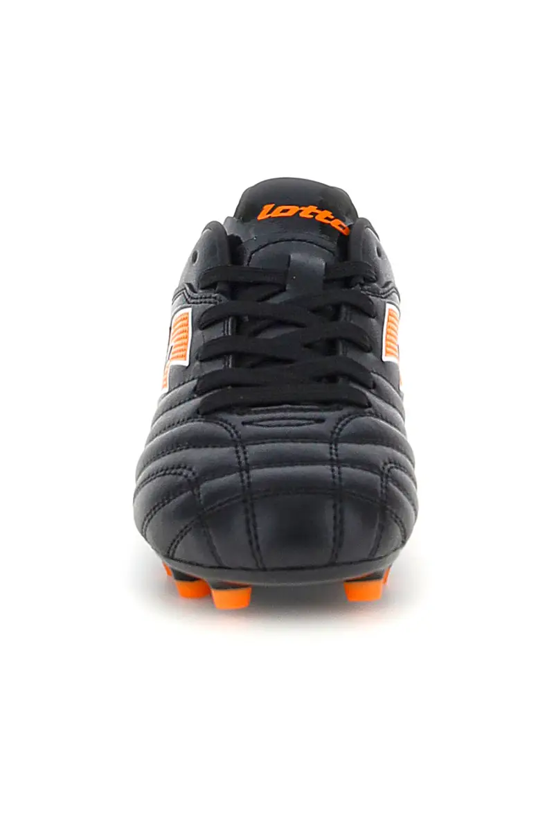 Scarpe calcio nere con tacchetti arancioni Lotto STADIO 705 FG JR [NERO] miniatura 3