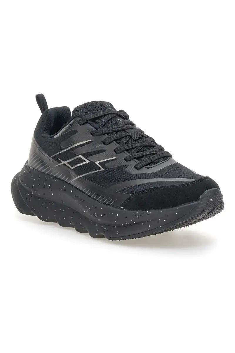 Scarpe running nere total black con suola ammortizzata Lotto Run 60 AMF [NERO] miniatura 2