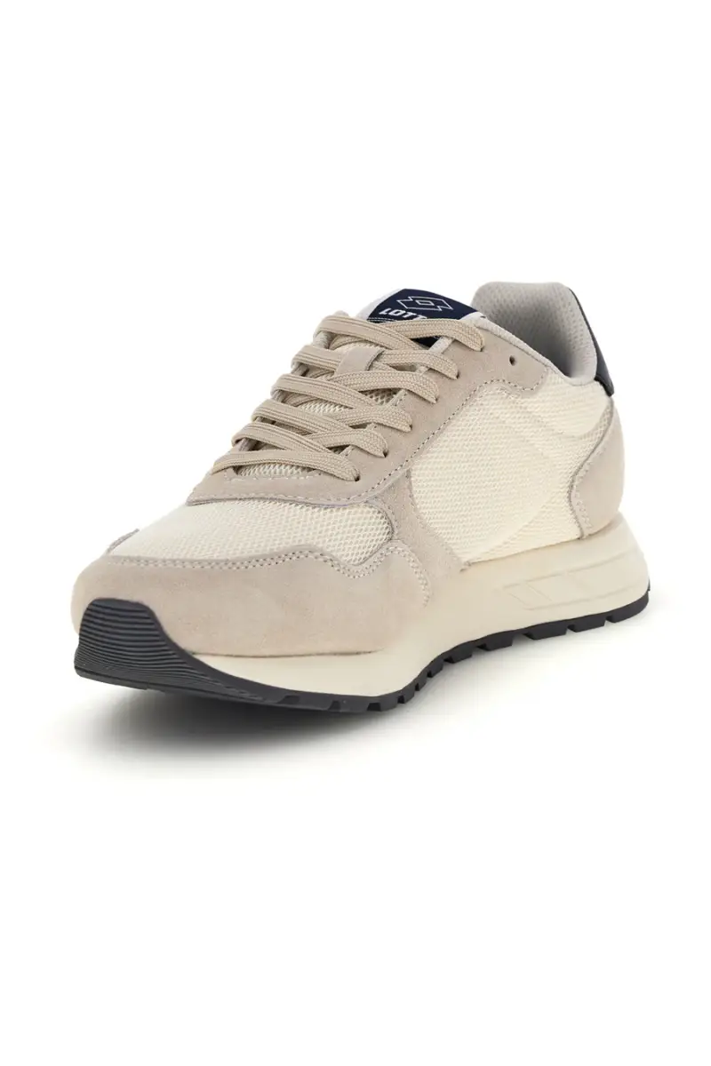 Scarpe sportive bianco memory foam traspirante Lotto Trainer 2000 AMF [BIANCO] miniatura 4