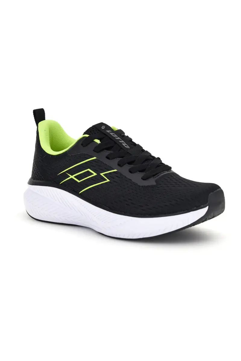 Scarpe sportive nero verde traspirante memory foam Lotto Speedride 900 II [NERO miniatura 2