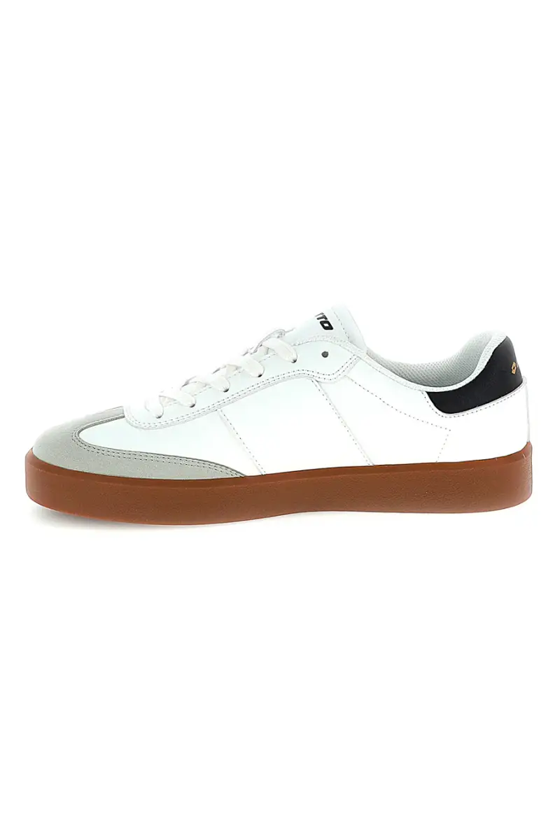 Sneakers bianche con suola color cuoio Lotto EQUIPO AMF II LTH [WHITE miniatura 3
