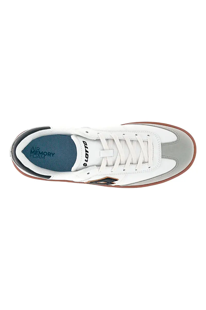 Sneakers bianche con suola color cuoio Lotto EQUIPO AMF II LTH [WHITE miniatura 5