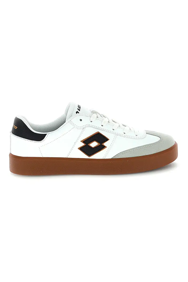 Sneakers bianche con suola color cuoio Lotto EQUIPO AMF II LTH [WHITE