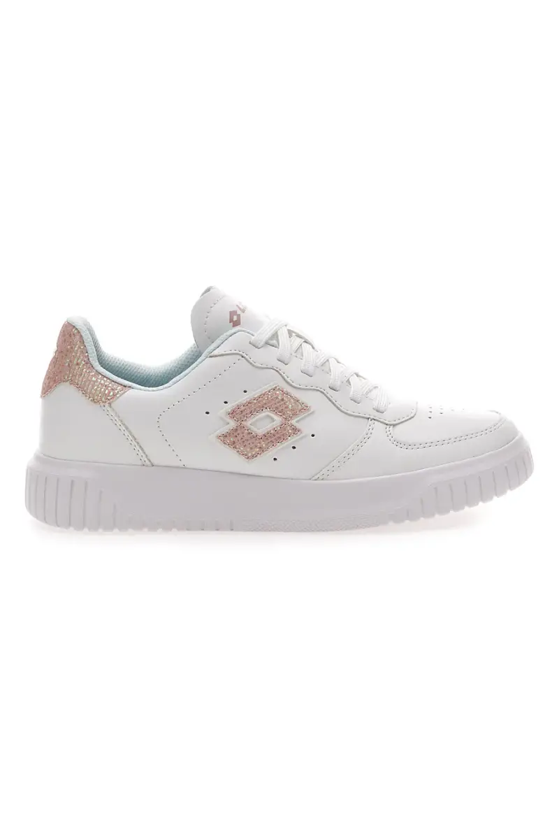 Sneakers Bianche e Rosa con Glitter Lotto Venus 1 AMF III GLI W [BIANCO