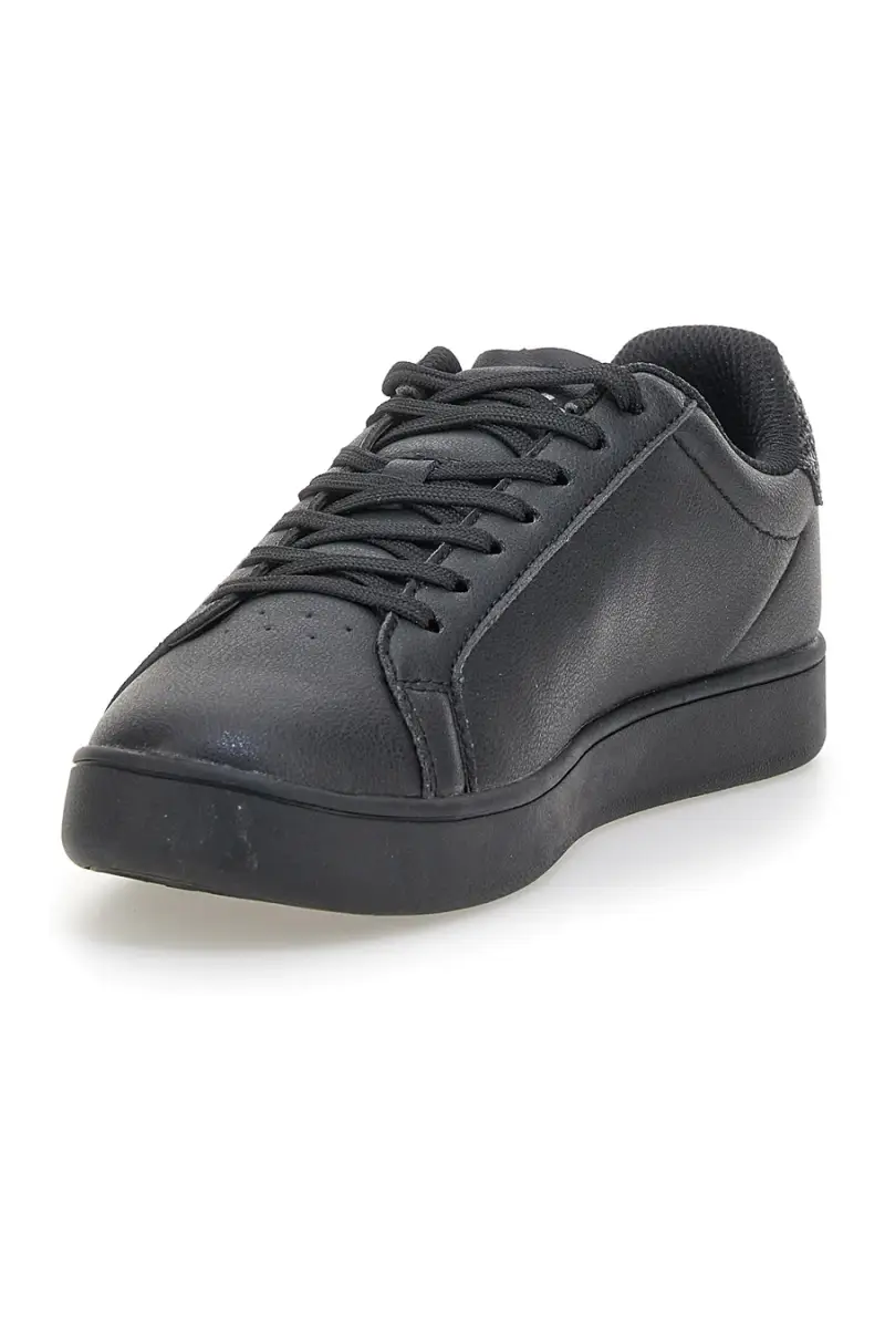 Sneakers nere con logo glitter e suola piatta Lotto 1973 2 AMF II PU W [NERO] miniatura 3