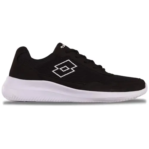 Lotto Unisex Connect Sneaker, Black/White, 37 EU, Nero Bianco, 37 EU