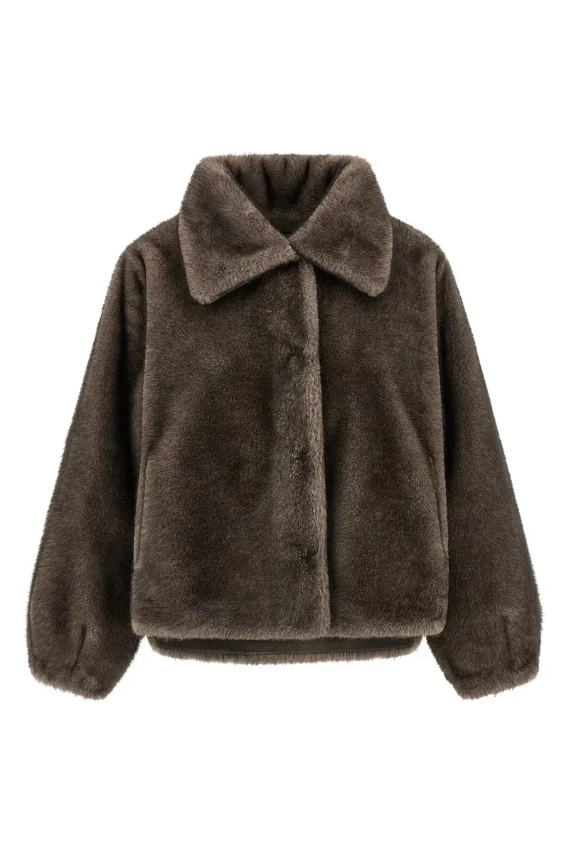 Ecopelliccia Visone Marrone