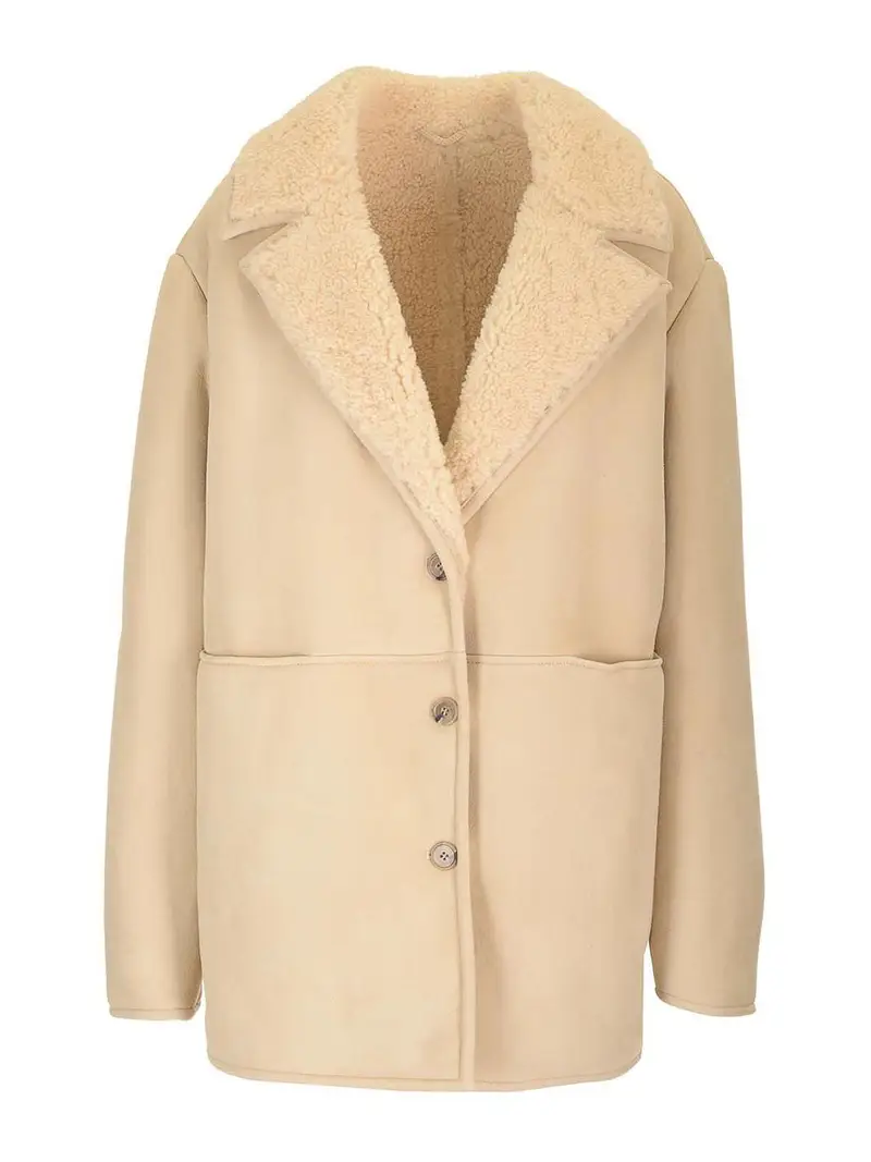 Cappotto di shearling Bianco