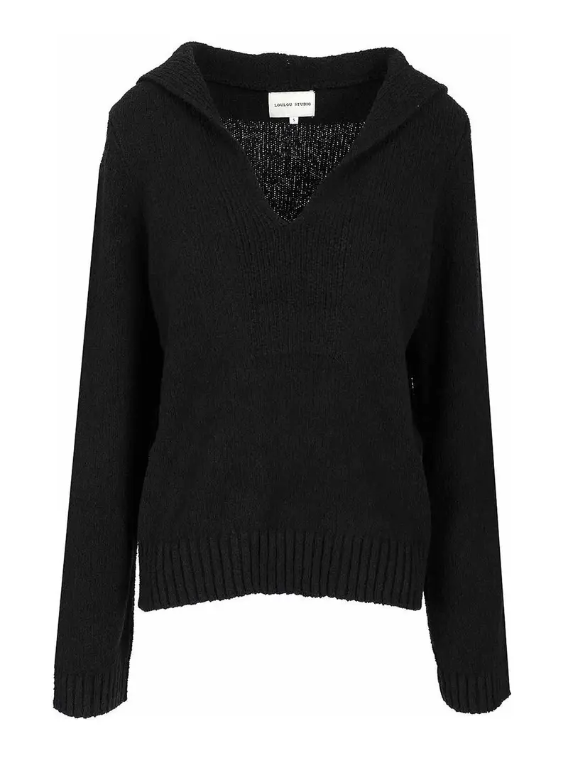 Maglione di cotone bouclette Nero