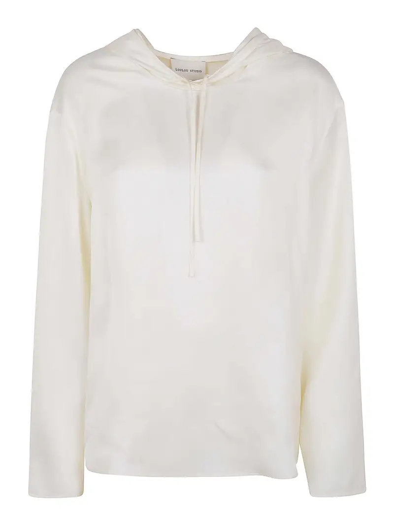 Nuka Hooded Blouse Bianco