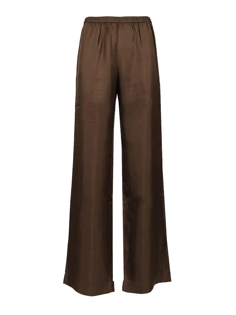 Pantaloni di seta Alera Marrone