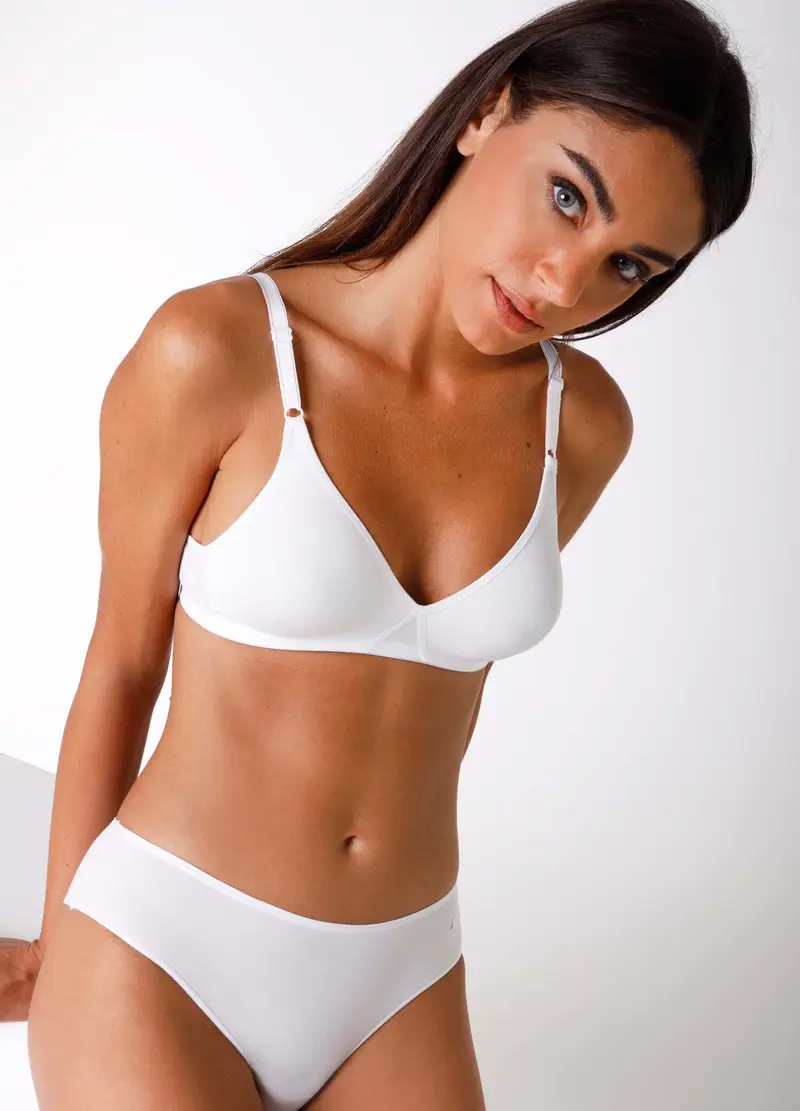 LOVABLE, Lovable Bipack Reggiseno Senza Ferretto Cotton Line, Unisex, Bianco, Taglia: 6C miniatura 2