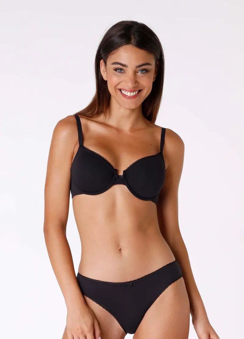 LOVABLE, Lovable Reggiseno Con Ferretto My Bio Comfort In Cotone Bio, Unisex, Nero, Taglia: 3E