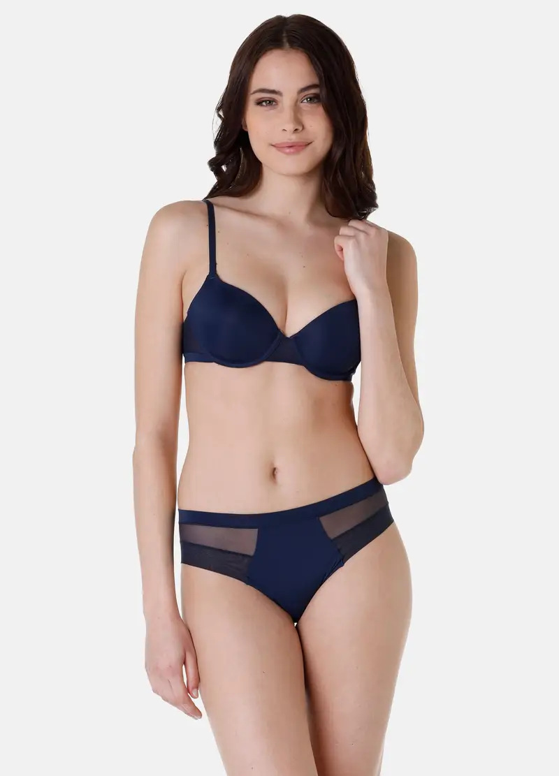 LOVABLE, Lovable Reggiseno Con Ferretto Ultra Light In Microfibra, Donna, Blu, Taglia: 4D