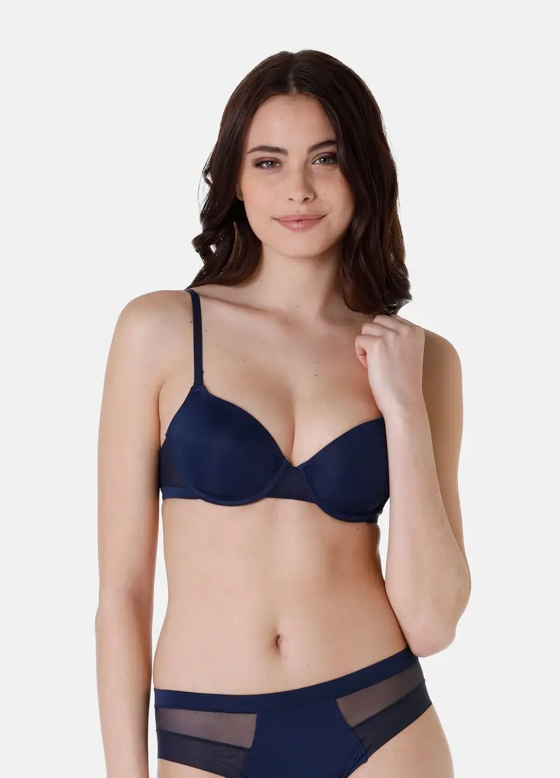 LOVABLE, Lovable Reggiseno Con Ferretto Ultra Light In Microfibra, Donna, Blu, Taglia: 4D miniatura 2