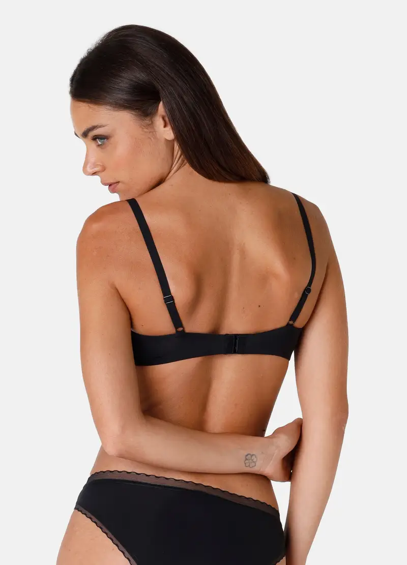 LOVABLE, Lovable Reggiseno Senza Ferretto My Daily Comfort In Microfibra, Donna, Nero, Taglia: 4D miniatura 3