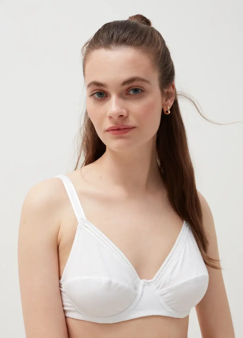 Playtex Reggiseno Con Ferretto Organic Cotton In Cotone Bio, Donna, Bianco miniatura 2