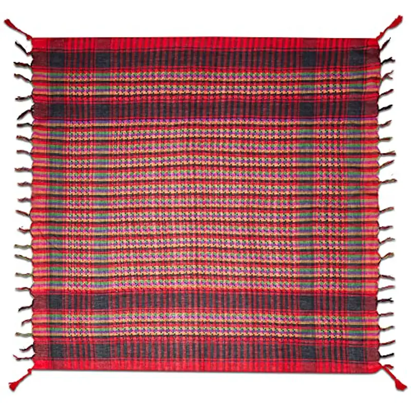 LOVARZI Foulard Kefiah Shemagh Deserto Sciarpe per uomini e donne Multi Colore Rosso uomo e donne sciarpe quadrate miniatura 3