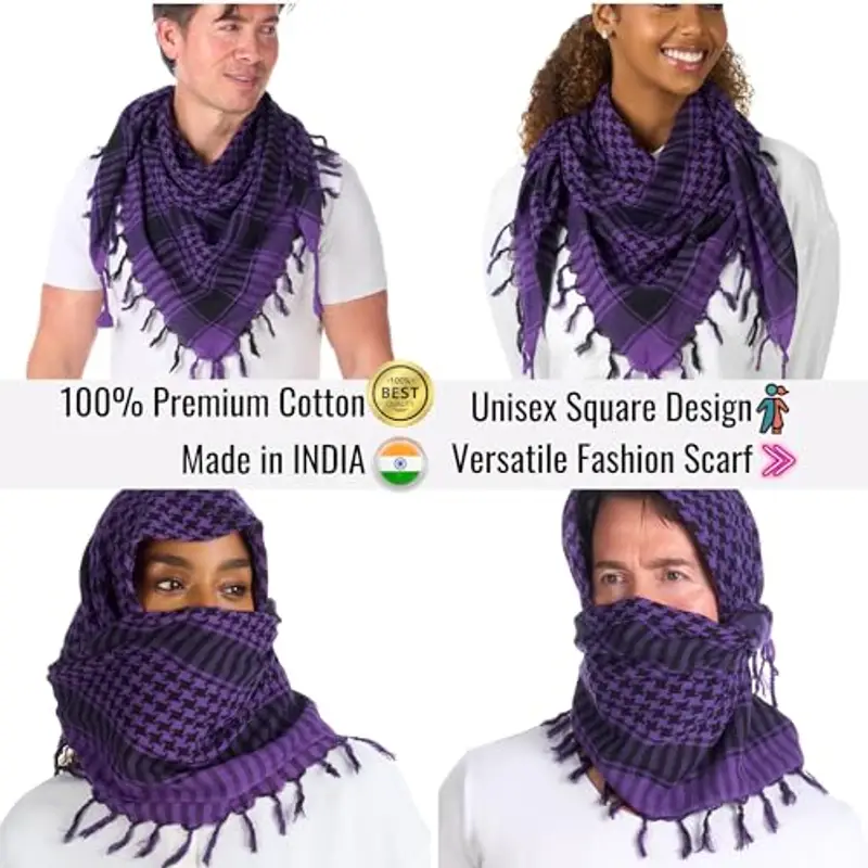 LOVARZI Foulard per donne Viola - Kefiah uomo donna tutte le età - Sciarpe per le ragazze miniatura 2