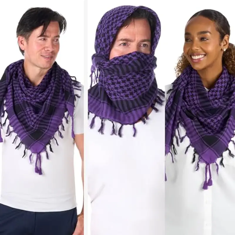 LOVARZI Foulard per donne Viola - Kefiah uomo donna tutte le età - Sciarpe per le ragazze miniatura 3