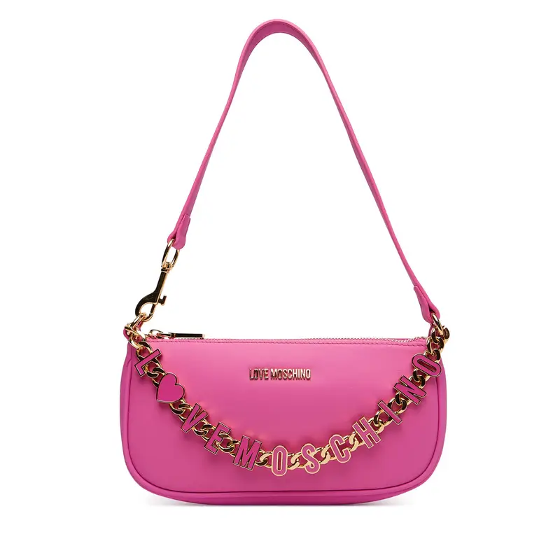 Love Moschino Borsa Rosa con Catena Decorativa