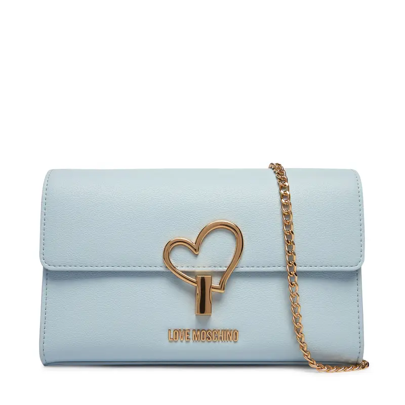 Love Moschino Borsetta Celeste con Dettaglio Cuore