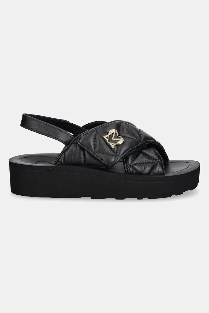 sandali in pelle donna colore nero JA16044I1MIE0000 miniatura 2